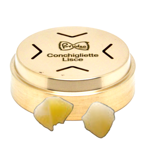 troquel de bronce mini conchigliette lisce / mejillones pequeños edición sopa suave extra pequeña