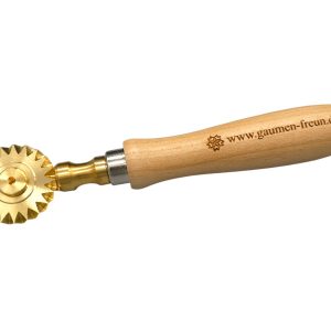 teigrädchen / teigschneider mit gezahnter klinge (38 mm) aus messing