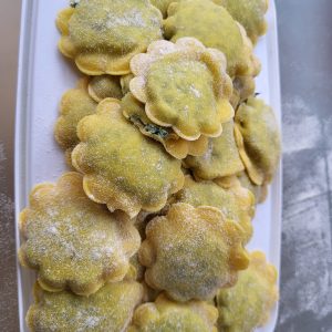 raviolistempel "fiore" in blumenform aus messing durchmesser 50 mm