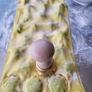 raviolistempel "fiore" in blumenform aus messing durchmesser 50 mm