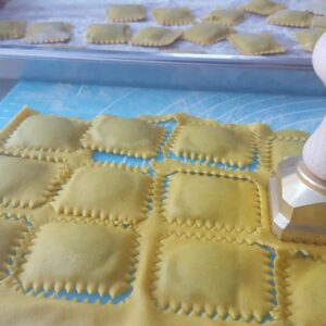 Ravioli ready to cut out