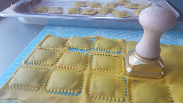 Ravioli ready to cut out