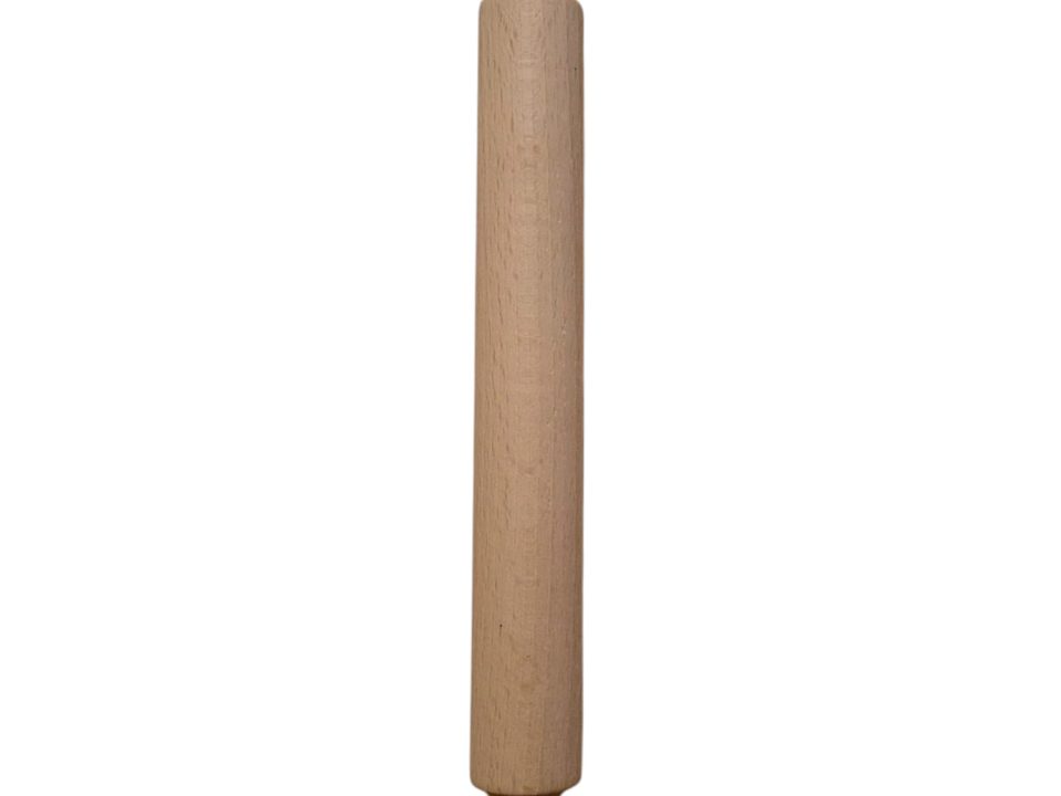 nudelholz teigrolle, buchenholz, länge 28,5 cm