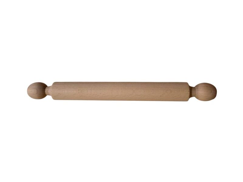 nudelholz teigrolle, buchenholz, länge 28,5 cm