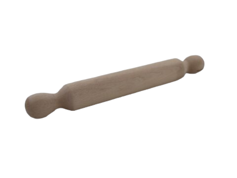 Rodillo/rodillo de amasar de madera de haya, longitud 40 cm, diámetro 5 cm