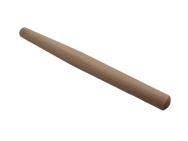 nudelholz / teigrolle in konischer form aus buchenholz, länge 50 cm, durchmesser 32 40 mm