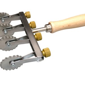 verstellbarer teigschneider mit vier teigrädern version gewellte teigräder