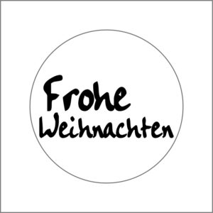 aufkleber "frohe weihnachten" (5 stück)