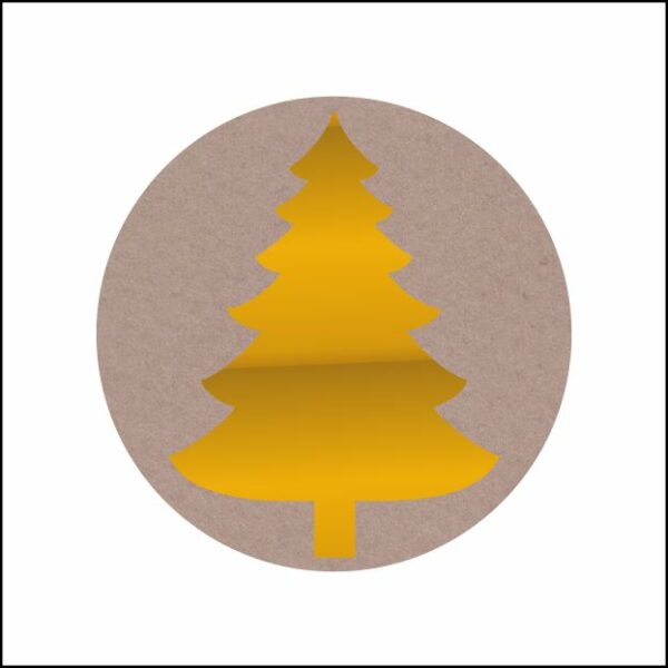stickers "christmas tree gold" (5 pieces)
