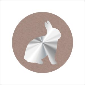 aufkleber "osterhase gold" (5 stück)
