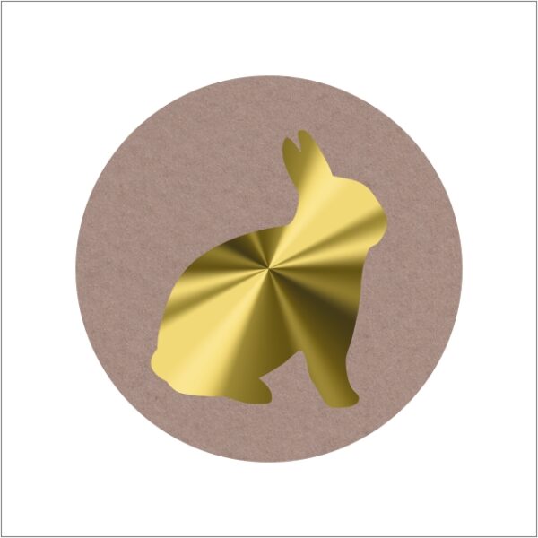 pegatinas "conejito de pascua dorado" (5 piezas)