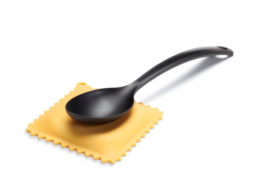 Silicone ravioli spoon holder