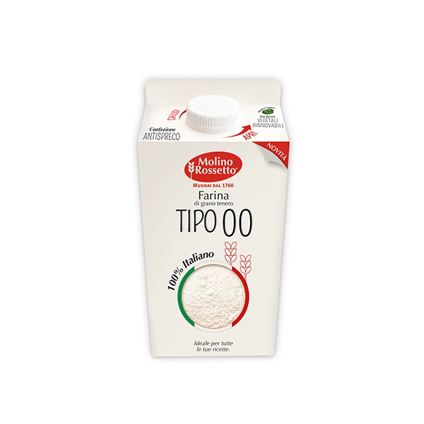 pour le rouleau : farina di grano tenero tipo 00 du molino rossetto / 750 gr