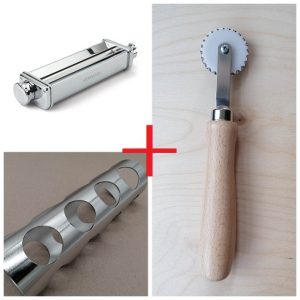 set ravioleasy 14,5 cm + teigrädchen aus messing