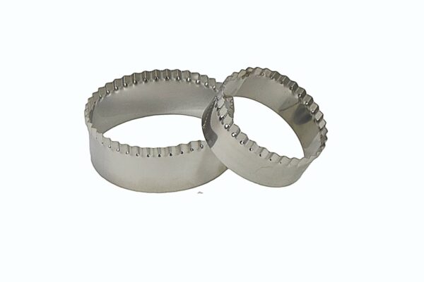 round cookie cutter 86 mm and 70 mm, smooth and serrated
