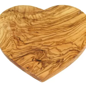Breakfast board heart shape 25 x 24 cm olive wood