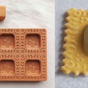 raviolibrettchen gourmet mit gegenstempel flower / blume