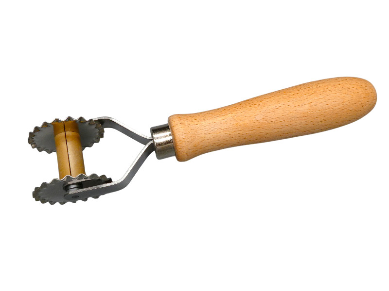 teigroller / teigschneider (wellenrand, 28 mm) für farfalle, tortelini, ravioli, pappardelle