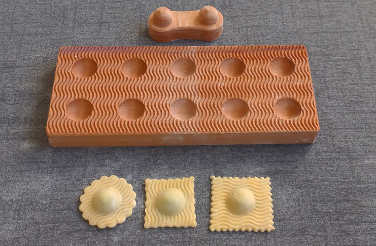 raviolibrettchen pastamakeredition "sanddüne" mit zweierstössel