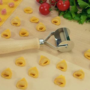 teigroller, teigschneider (glatt, 38 mm) für farfalle, tortelini, ravioli