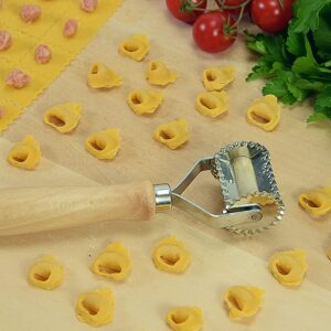 Rouleau à pâtisserie, coupe-pâte (bord ondulé, 38 mm) pour farfalle, tortelini, raviolis