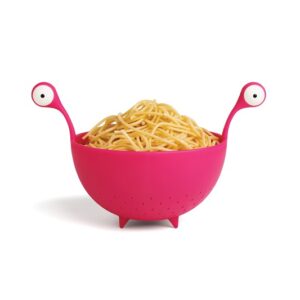 spaghetti monster pasta sieve pink