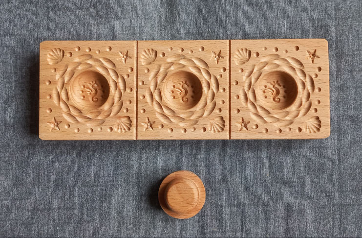 raviolibrett für 3 ravioli "mare nostrum" mit stössel
