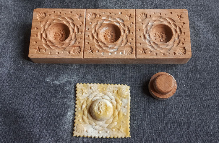 raviolibrett für 3 ravioli "mare nostrum" mit stössel