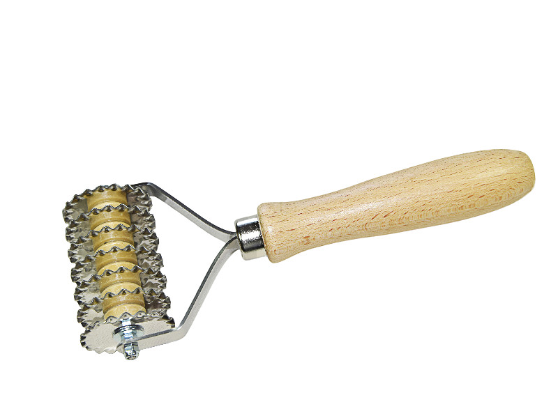 teigroller / teigschneider (7 klingen, wellenrand) fettuccine, tagliatelle, fileja, fusilli, maccheroni