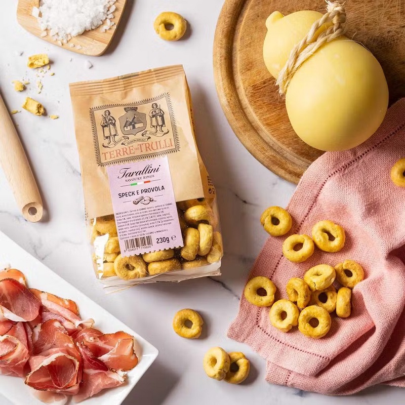 tarallini mit tomate und basilikum italienischer snack aus apulien 230 g