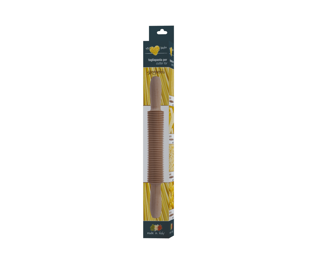 mattarello tagliapasta für spaghetti spaghettischneider länge 31,5 cm