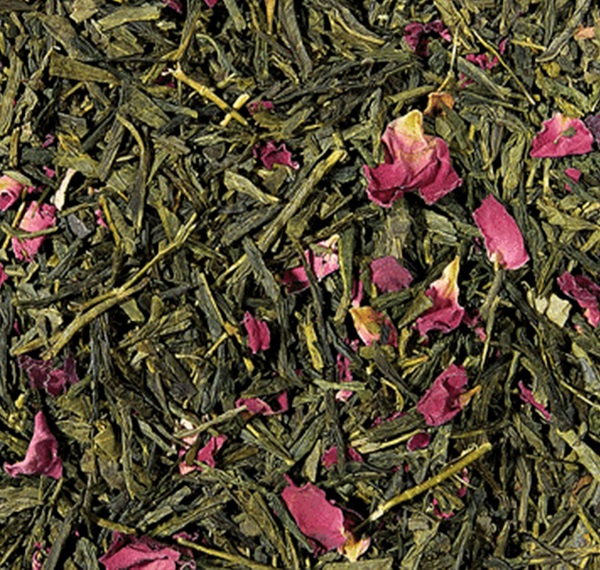 Mezcla de té italiano té verde con cereza y pétalos de rosa 50 g