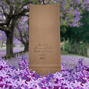 holzstempel "hier steckt liebe drin" 6 x 6 cm