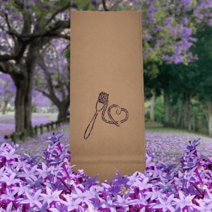 holzstempel "hier steckt liebe drin" 6 x 6 cm