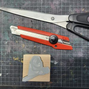 holzstempel "hier steckt liebe drin" 6 x 6 cm