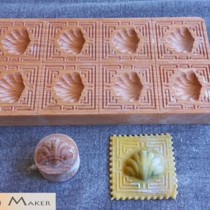 raviolibrettchen 8 formen mit stössel muschel