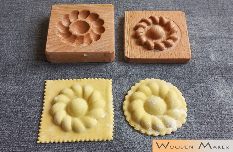 planche à raviolis 8 formes avec coque pilon