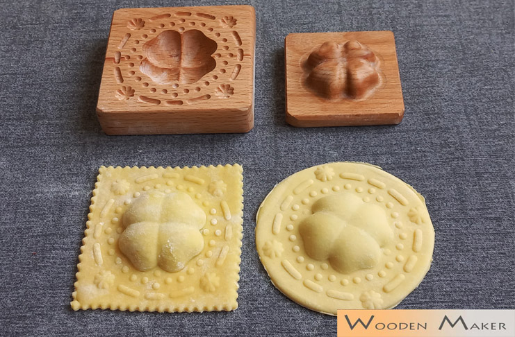 planche à raviolis 8 formes avec coque pilon