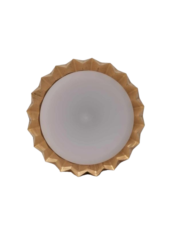 Tampon ravioli rond en laiton avec manche en bois d'olivier diamètre 65 mm