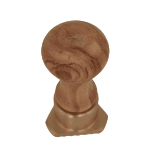 raviolistempel rund aus messing mit olivenholzgriff durchmesser 65 mm