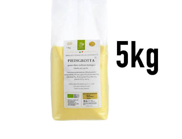 der klassiker: bio semola di grano duro / bio hartweizengriess 5 kg von der molini riggi