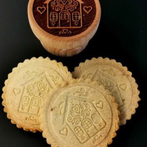 Motif stamp made of beech wood wooden stamp gingerbread house