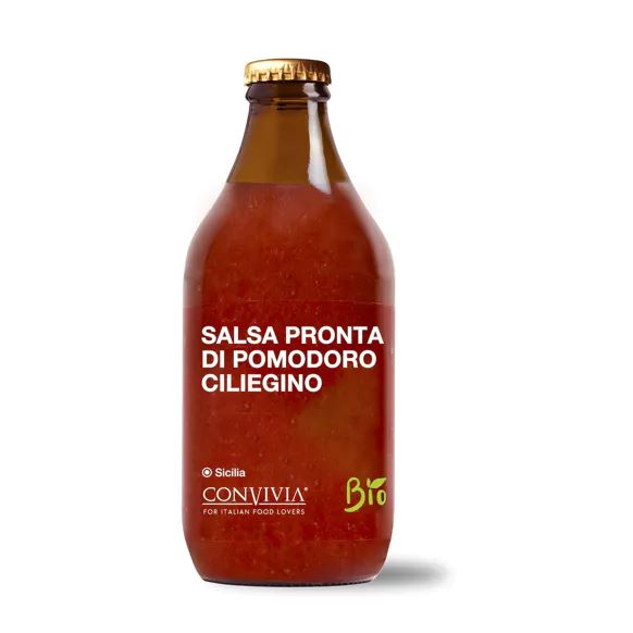 Salsa de tomate italiana ecológica tomates cherry 330g