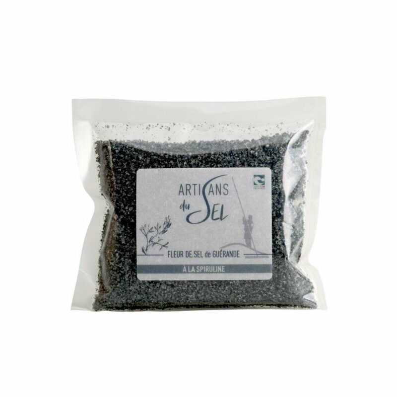 Sea salt fleur de sel with spirulina Brittany (France) 100 g