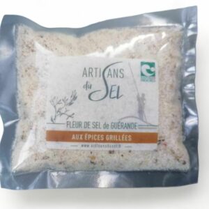 Fleur de sel de mer aux épices pour grillades Bretagne (France) 100 g