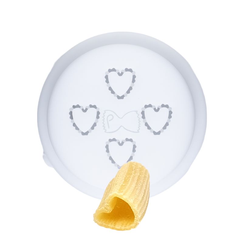 die made of pom hearts 14 mm (striped) for philips pasta maker avance and series 7000