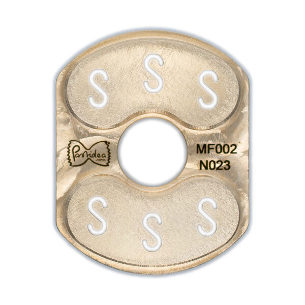 Inserto para pasta (tipo 2) en bronce spaghetti quadri chitarra 2,5x2,5 mm para máquina de pasta Philips serie Avance/7000 (se requiere soporte para inserto) (copia)