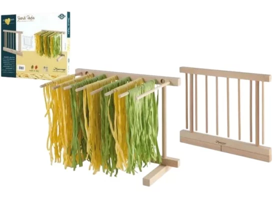 Pasta dryer made of beech wood, 30 cm, foldable to save space