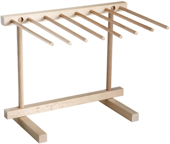 Secador de pasta fabricado en madera de haya, 30 cm, plegable para ahorrar espacio