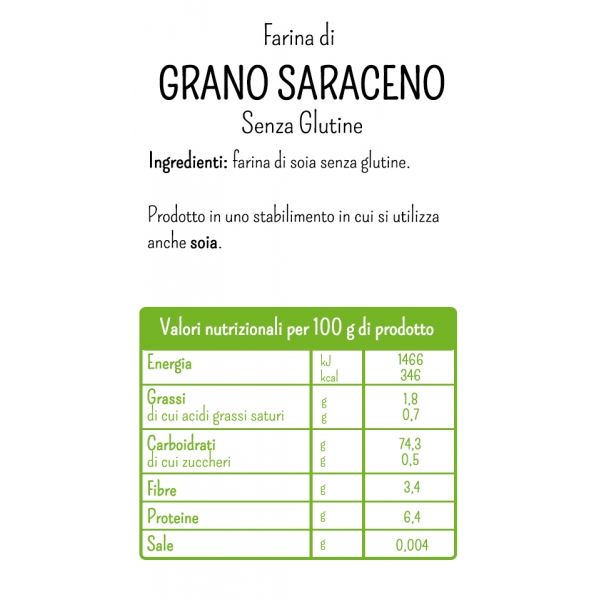 farina di grano saraceno buchweizenmehl 500g (glutenfrei, vitaminreich, und ideal für pizzoccheri)